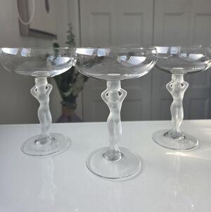Bayel Bacchante Venus Frosted Stem Glasses